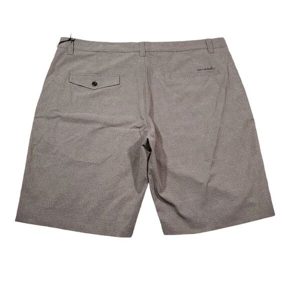 Travis Mathew Grommet 9” Stripe Khaki Tan Brown Golf Shorts Size 38 Stretch - Picture 2 of 9